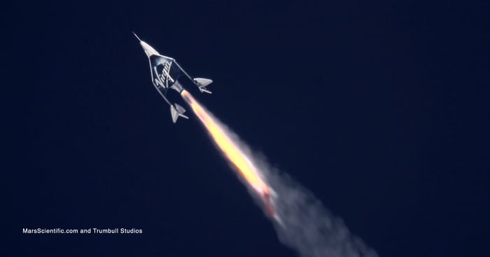 Virgin Galactic's Unity spacecraft soars higher.