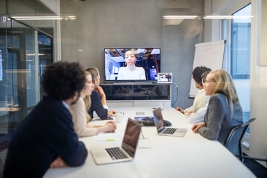 Group of Colleagues Video Conferencing