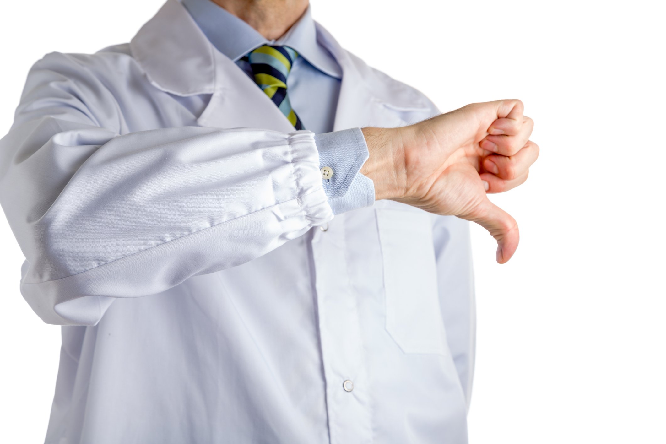 Thumb down from physician