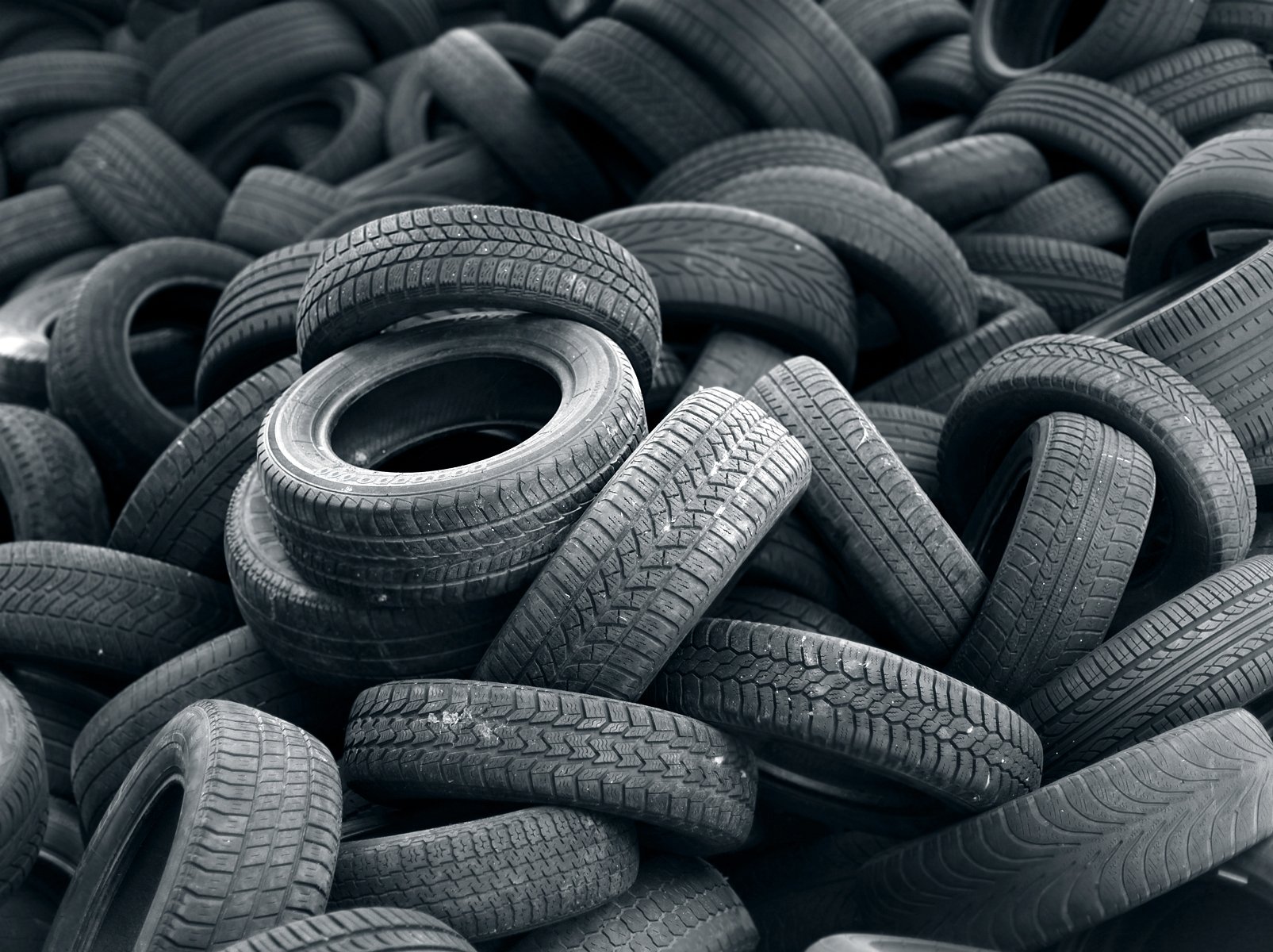 A pile of tires.