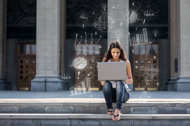 Surfing the internet.