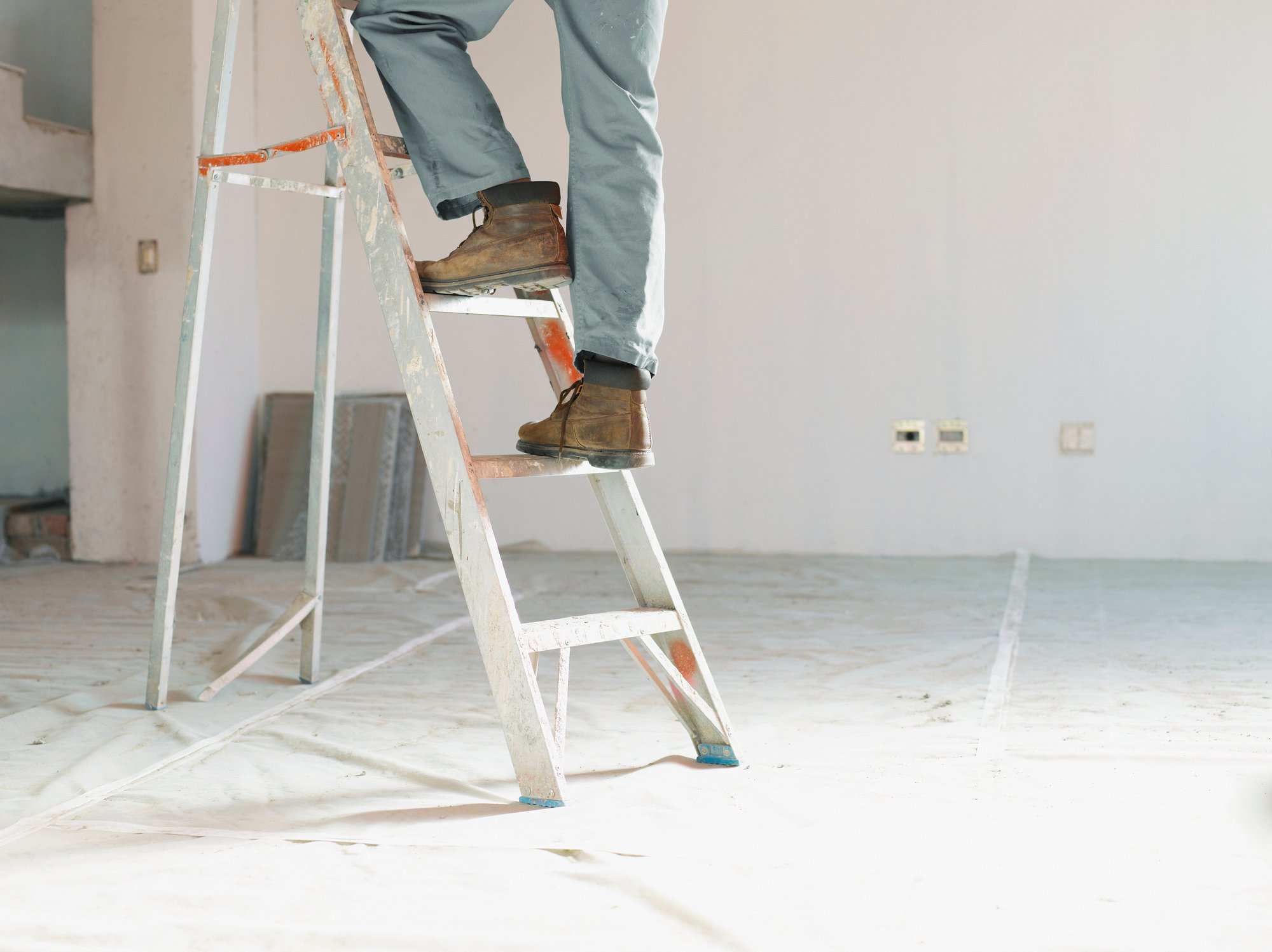 Feet on ladder Getty