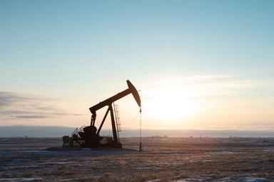 Oil Rig on Open Plain