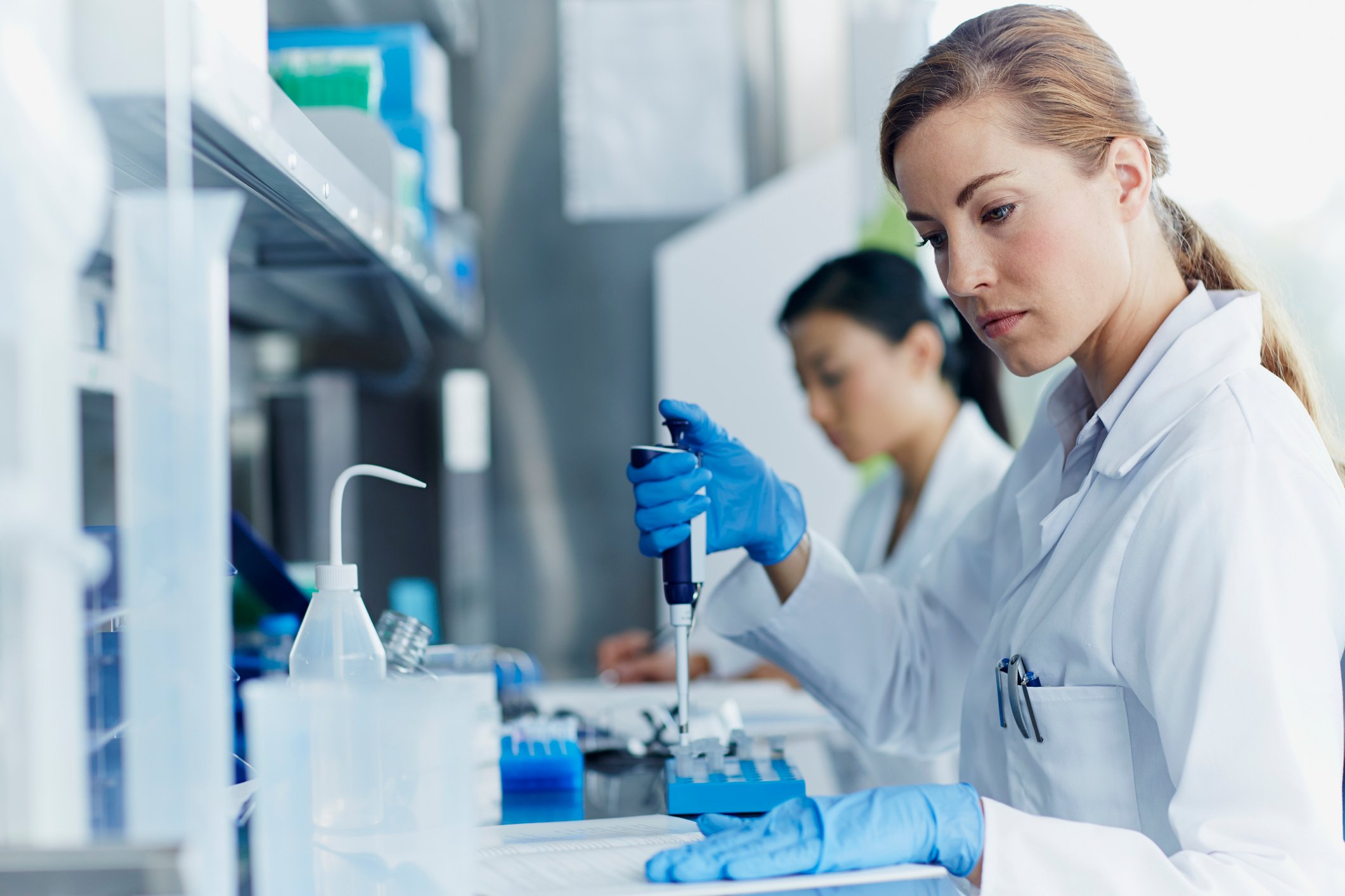 Scientists working in a laboratory.