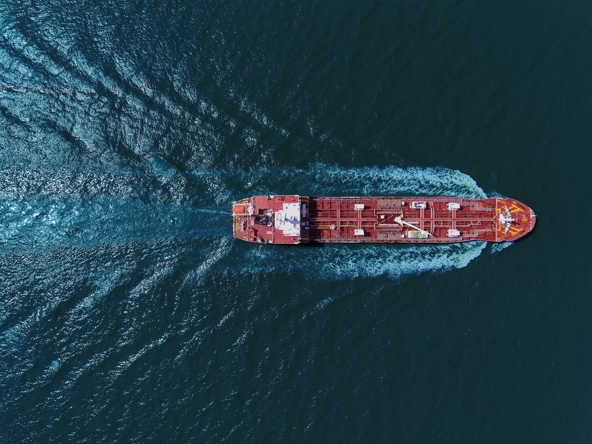 Oil Tanker Sailing on Open Water