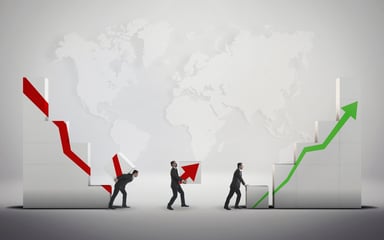 Stock Chart Falling And Then Bouncing Back