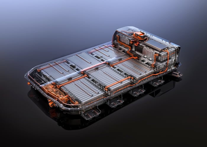 A Chevrolet Bolt EV battery pack.