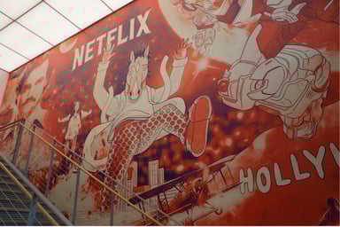 netflix hollywood mural