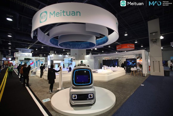 Meituan's autonomous delivery vehicles.