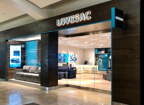 Exterior of a Lovesac store.