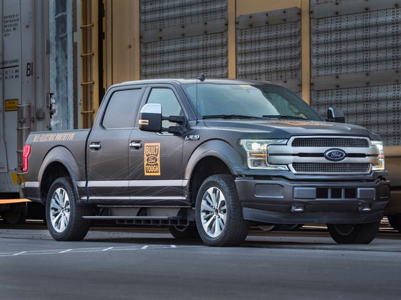 The Ford F-150 Lightning truck. 