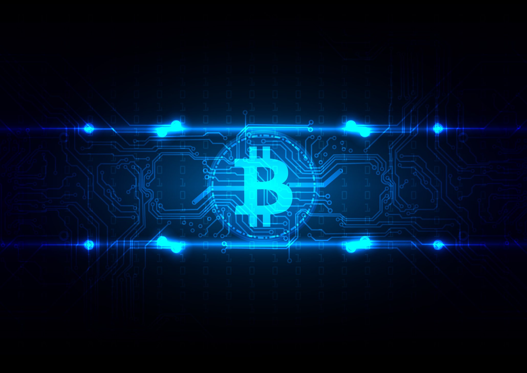 A digital depiction of a Bitcoin logo. 