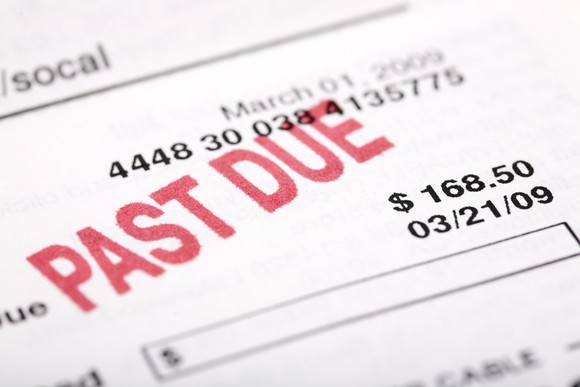 A bill stamped "past due."