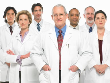 Doctors in lab coats