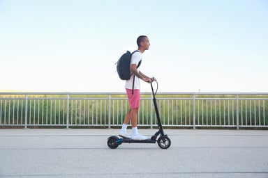 Man on scooter Getty