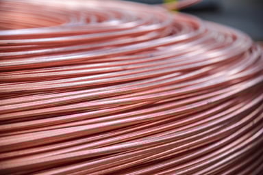 Coils of copper wire.