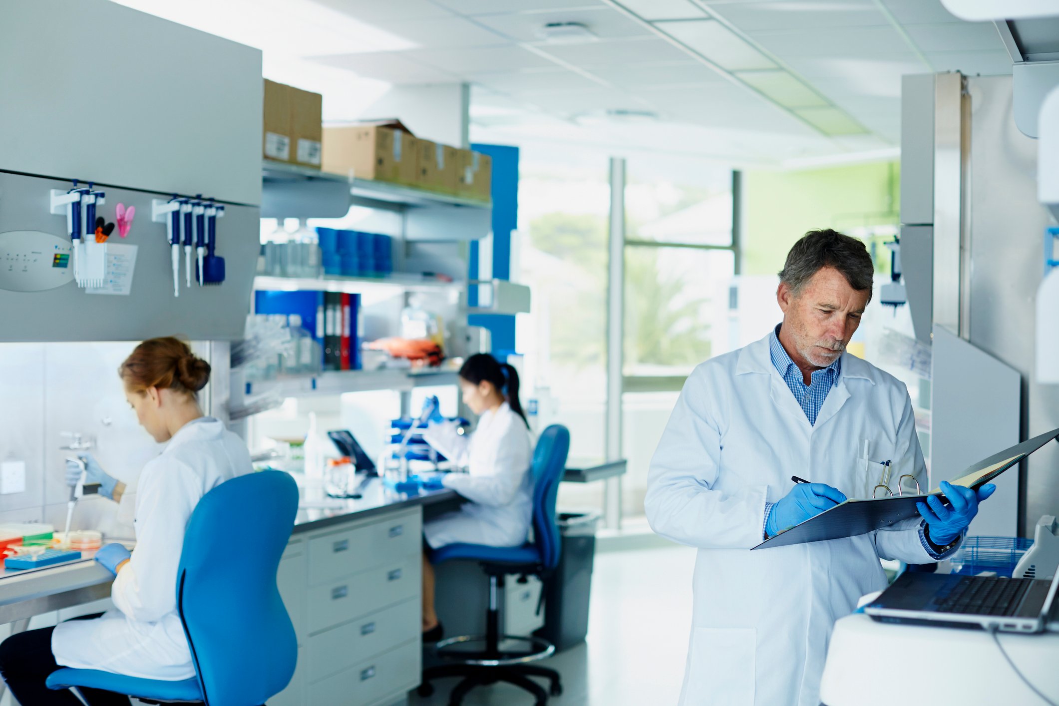 Scientists working in a laboratory.