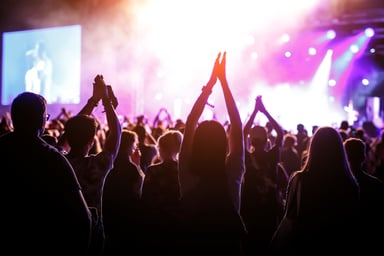 People Cheering at a Concert