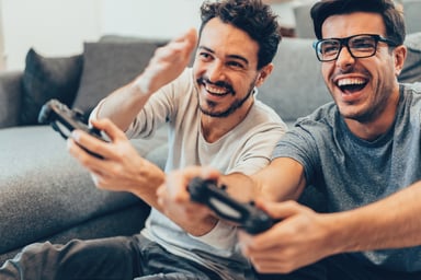 two men playing video games