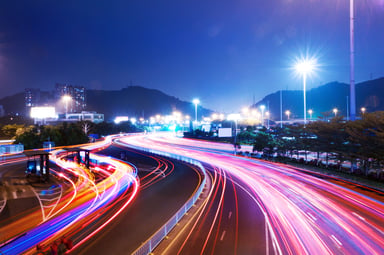 Freeway at night