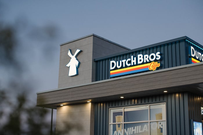 A Dutch Bros. coffee shop.