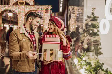 Couple Christmas Shopping