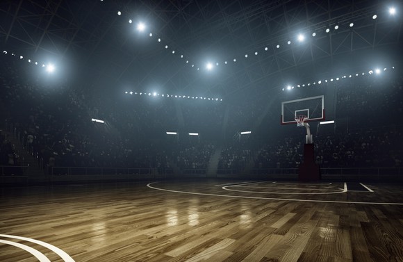 Basketball arena.