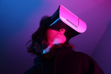 A person wearing a VR headset.