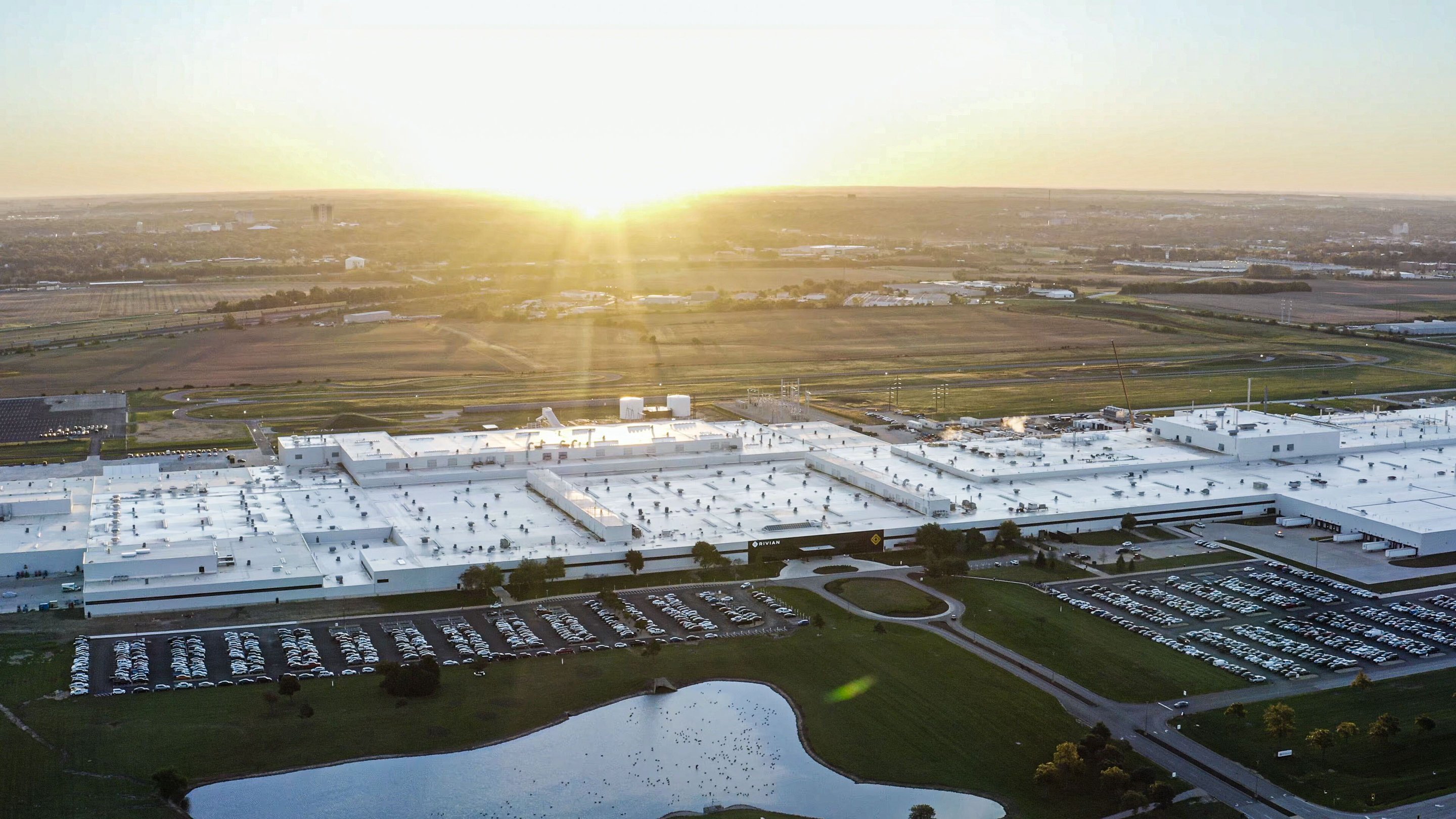Rivian's manufacturing plant in Illinois.