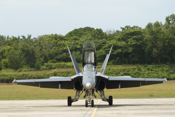 Boeing FA-18 Super Hornet on the tarmac