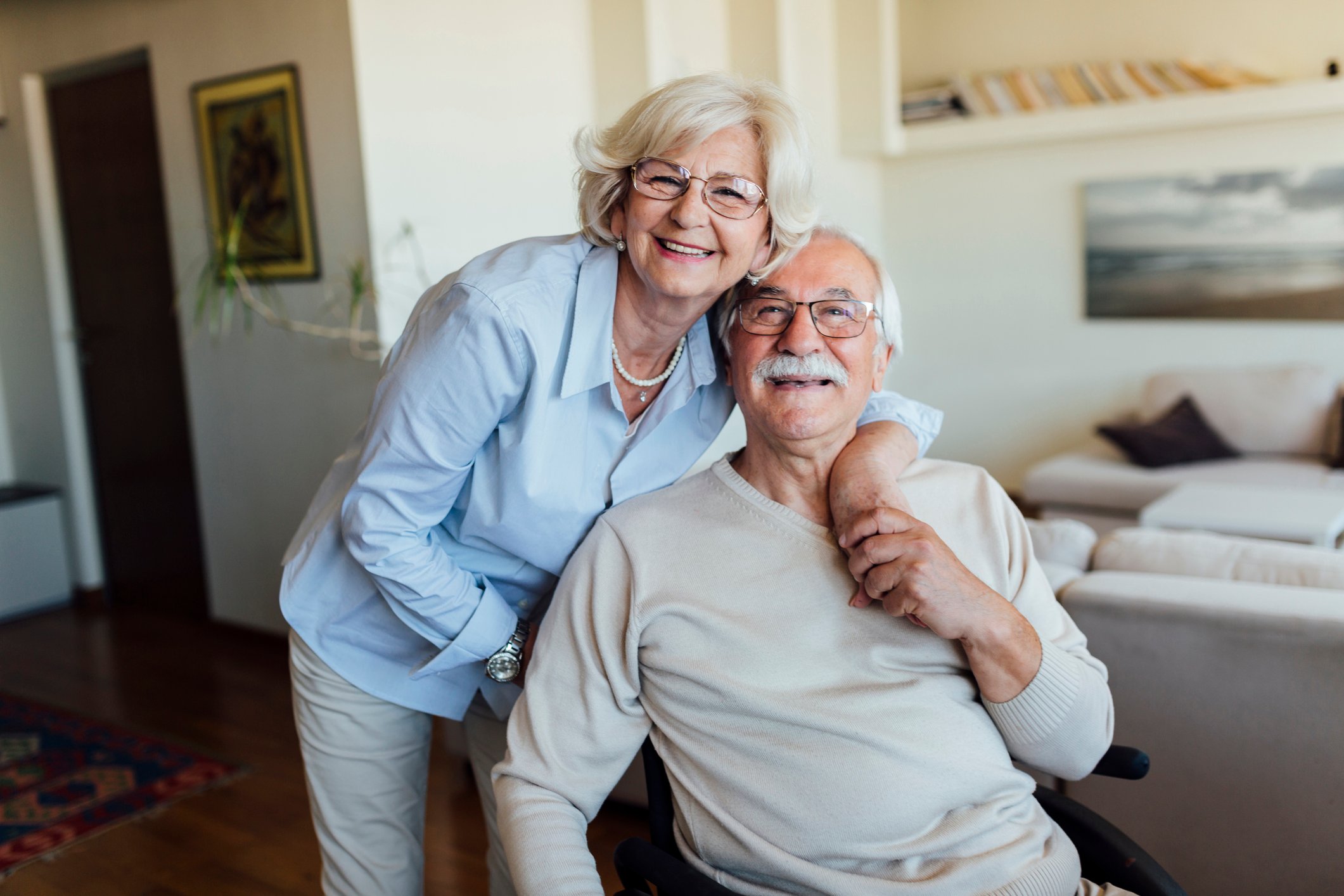 Senior couple at home
