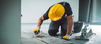 Interior construction worker