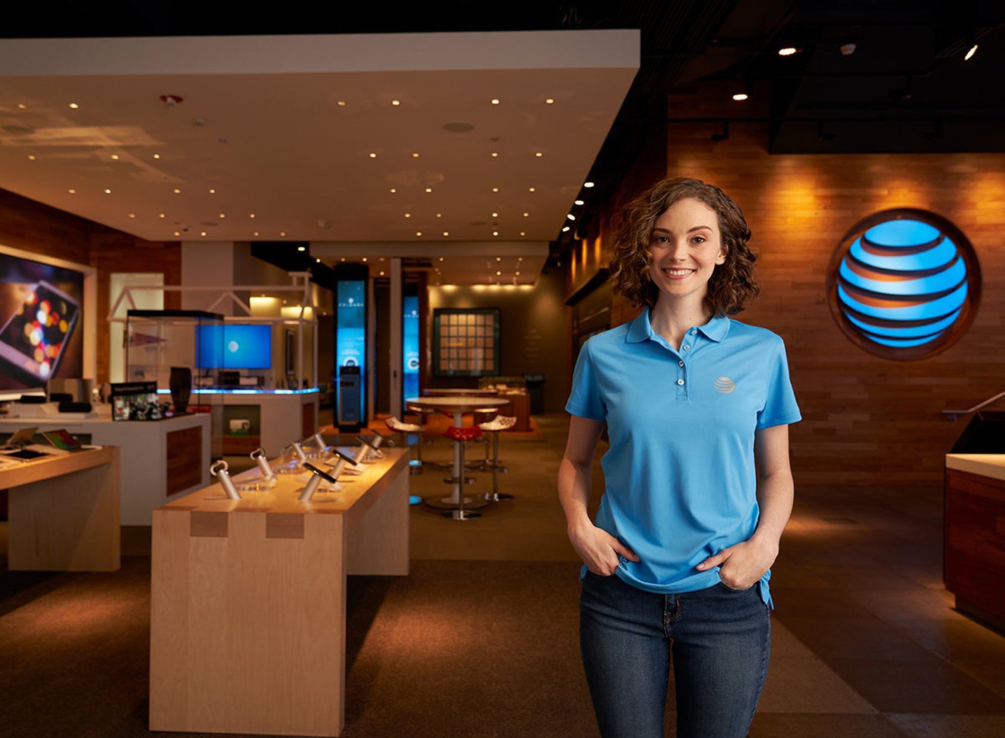An AT&T employee at a retail store.