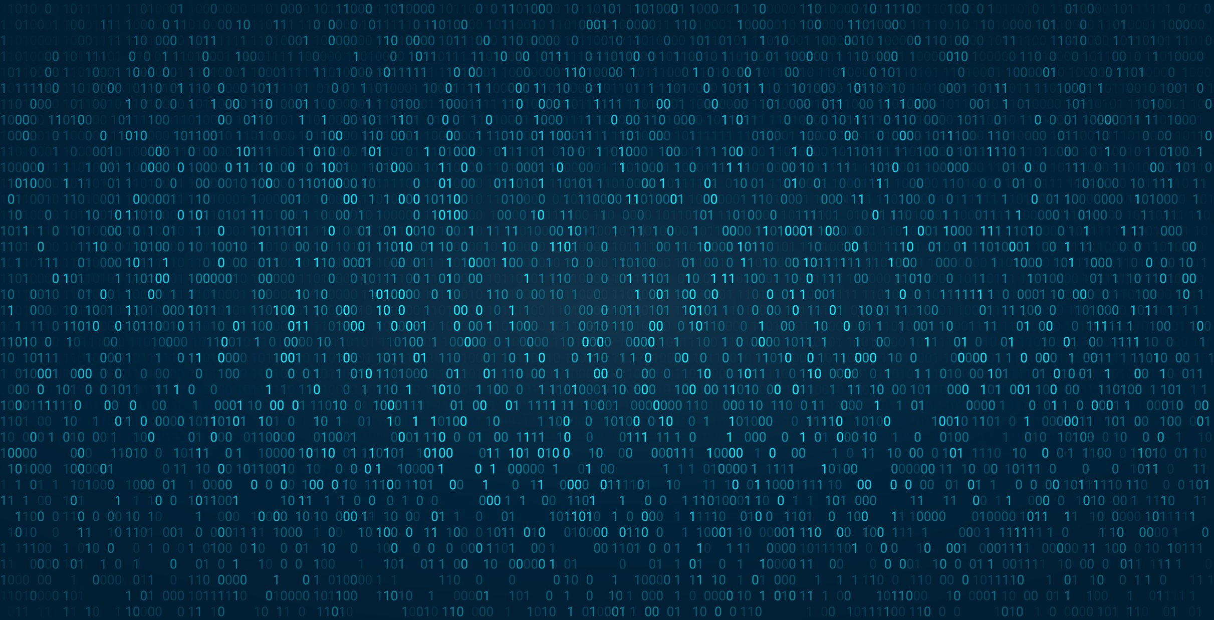 Various digits on a black screen.