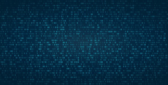 Various digits on a black screen.