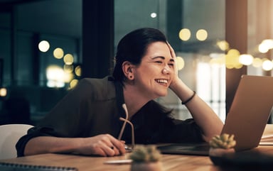 Smiling office worker