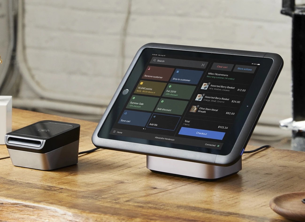 A point-of-sale terminal.