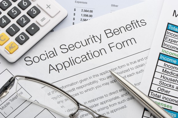 Social Security benefits application.