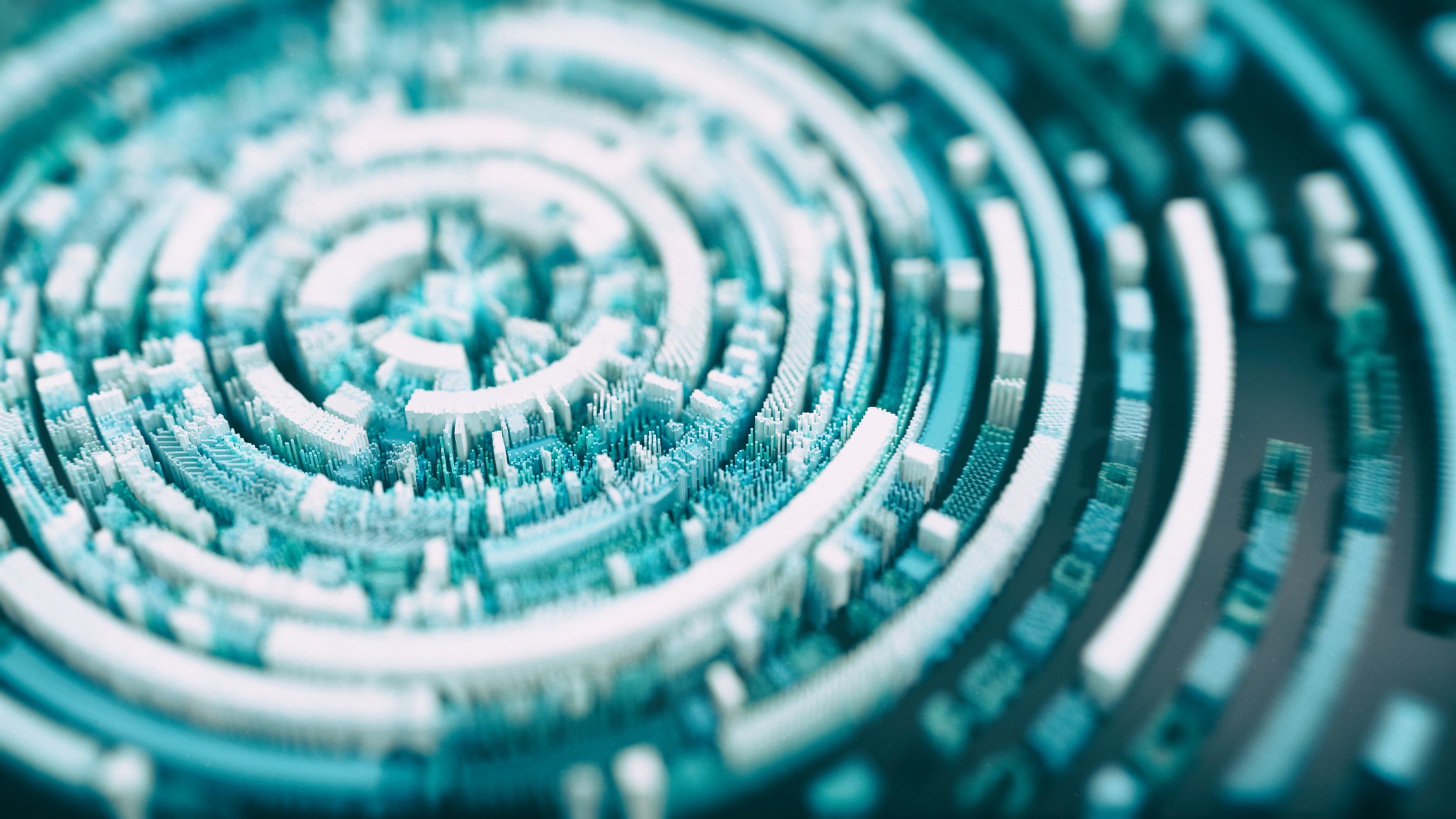 Concentric circle design representing cryptocurrency.