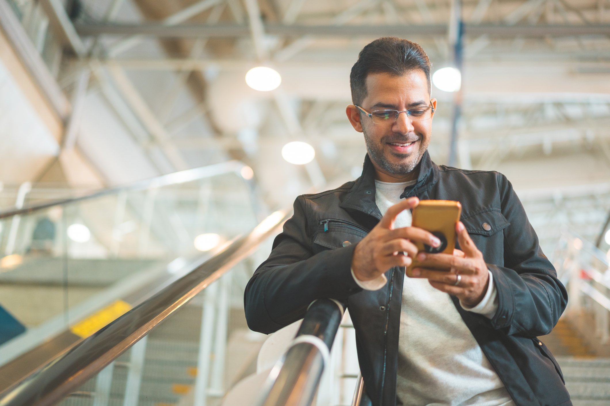 man using mobile phone