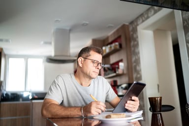 middle aged man finances