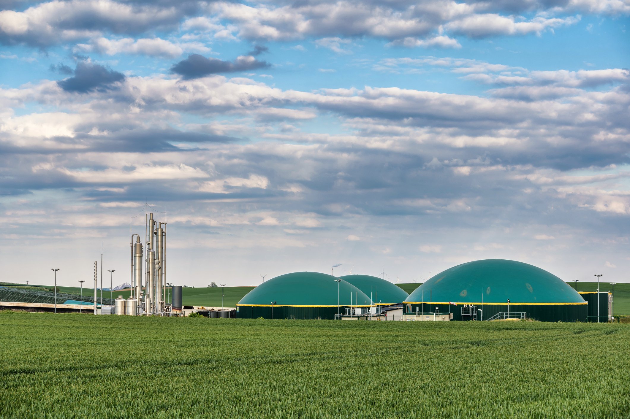 A biogas plant at a farm.