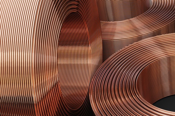 Rolls of copper wiring. 