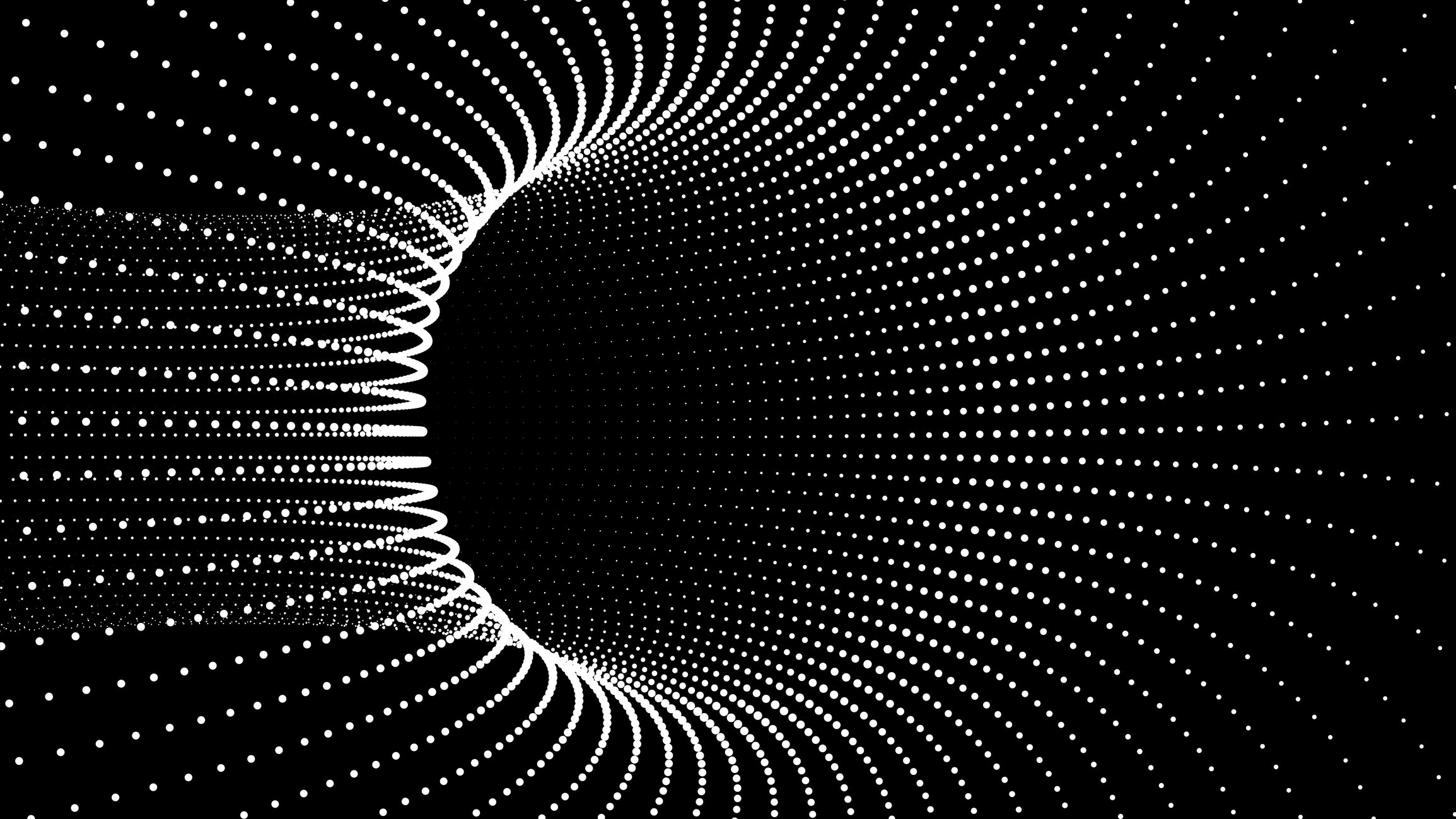 Image of a black and white worm hole.