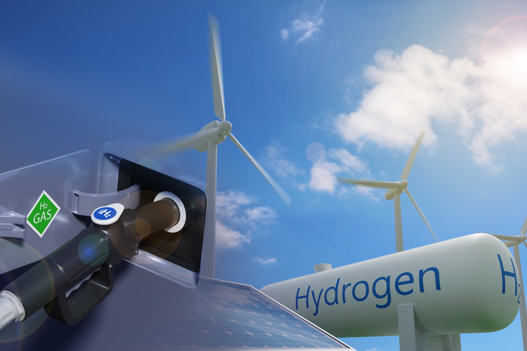 alternative energy equipment including hydrogen tank and fueling.