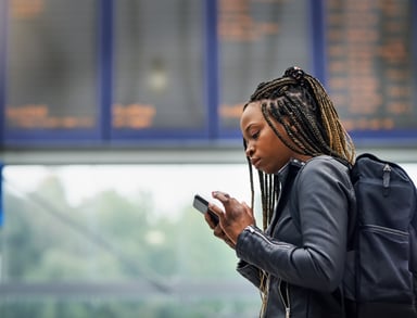 woman smartphone sitting