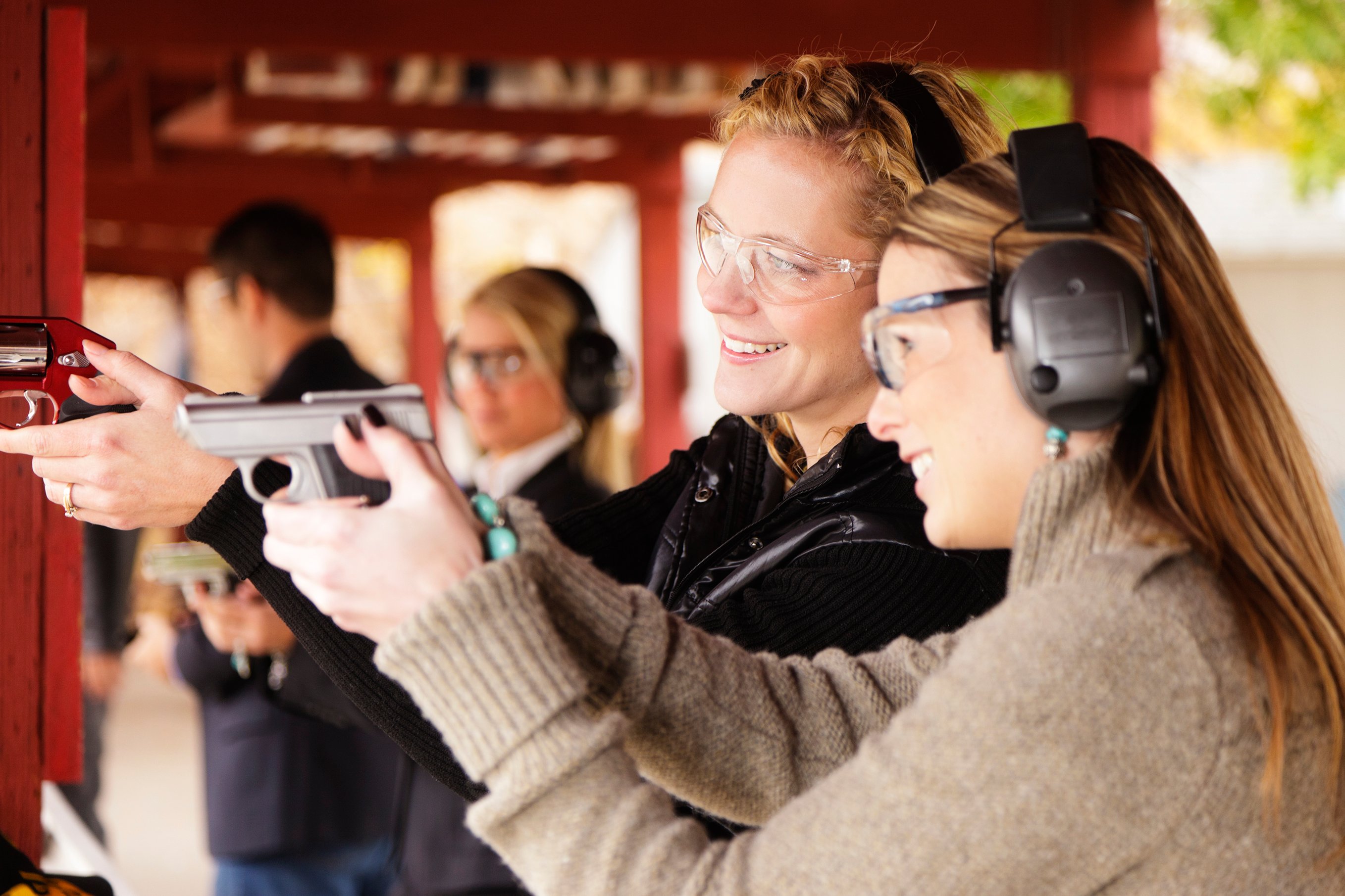 women guns firearms range pistol getty