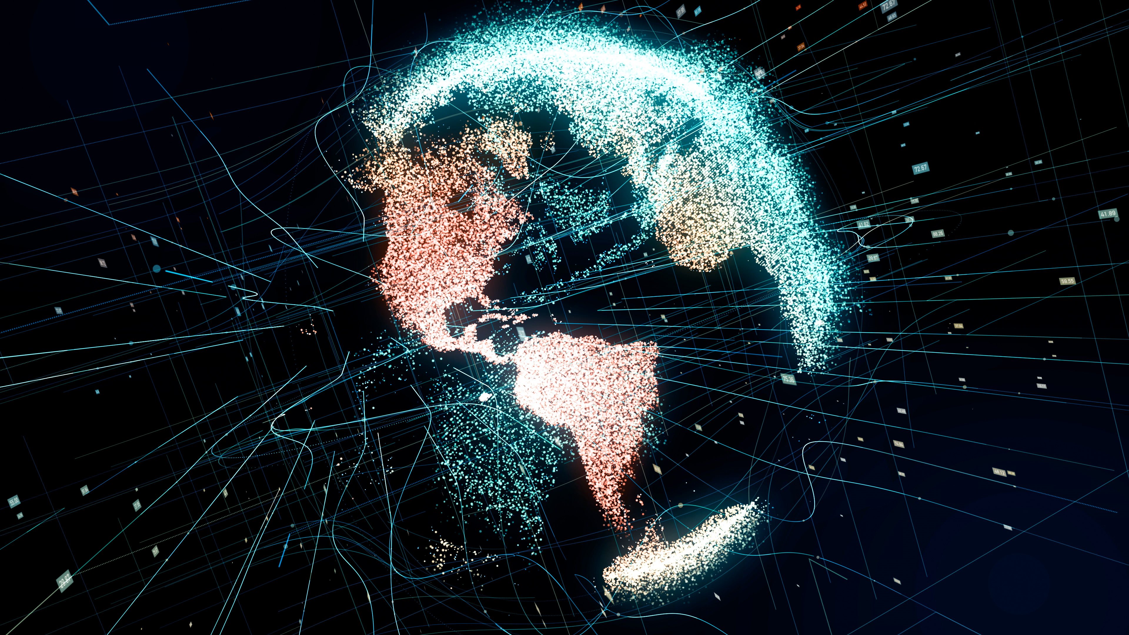 Digital model of the earth.