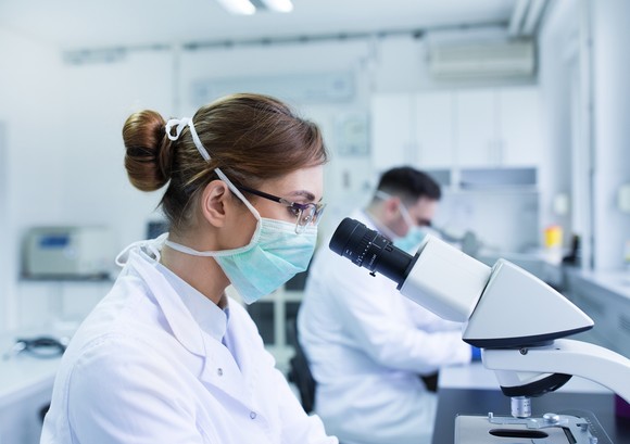 Medical researchers working in a lab.