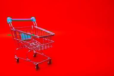 A miniature shopping kart.